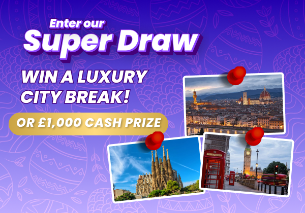 Win a luxury city break with one lottery in april's super draw