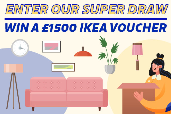 Win a £1500 IKEA gift card in One Lottery's September Super Draw