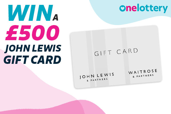 win a £500 john lewis gift card on one lottery